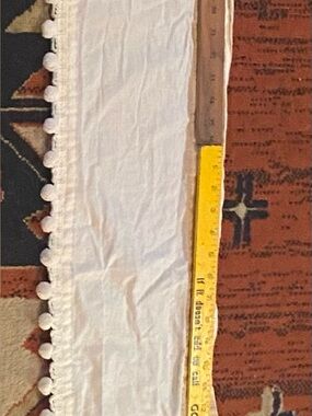 Vintage Ivory Pom Pom Valance- 83” wide 
9 1/2” long